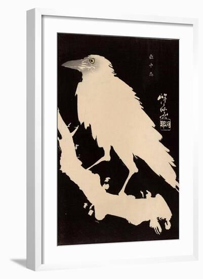 Crow in the Snow-Kyosai Kawanabe-Framed Giclee Print