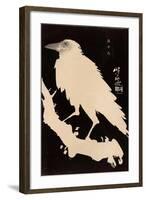 Crow in the Snow-Kyosai Kawanabe-Framed Giclee Print