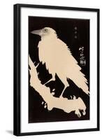 Crow in the Snow-Kyosai Kawanabe-Framed Giclee Print