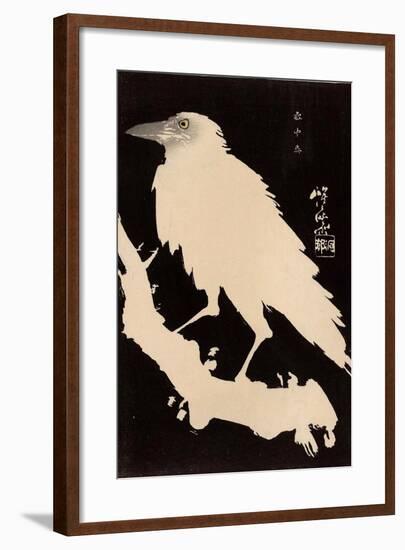 Crow in the Snow-Kyosai Kawanabe-Framed Giclee Print