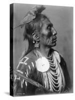 Crow Indian from Montana Native American Curtis Photograph-Lantern Press-Stretched Canvas