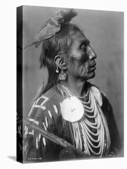 Crow Indian from Montana Native American Curtis Photograph-Lantern Press-Stretched Canvas