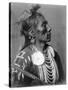 Crow Indian from Montana Native American Curtis Photograph-Lantern Press-Stretched Canvas