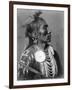 Crow Indian from Montana Native American Curtis Photograph-Lantern Press-Framed Art Print