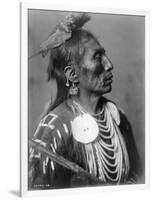 Crow Indian from Montana Native American Curtis Photograph-Lantern Press-Framed Art Print