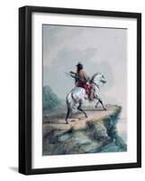 Crow Indian on the Lookout-Alfred Jacob Miller-Framed Giclee Print