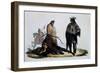 Crow Indians, Engraving from Dresses and Costumes of All People around World-Auguste Wahlen-Framed Giclee Print