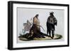 Crow Indians, Engraving from Dresses and Costumes of All People around World-Auguste Wahlen-Framed Giclee Print