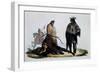 Crow Indians, Engraving from Dresses and Costumes of All People around World-Auguste Wahlen-Framed Giclee Print