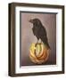 Crow on a Marble-Leah Saulnier-Framed Giclee Print