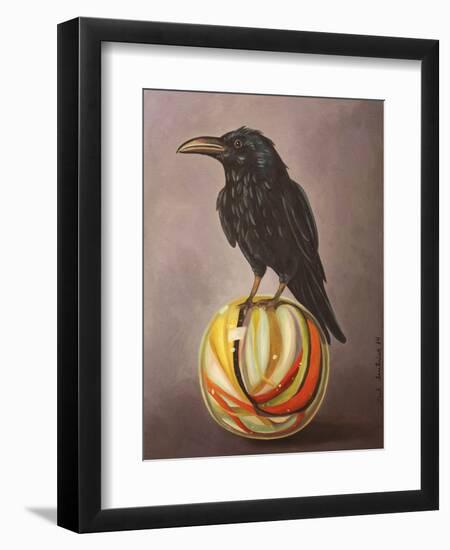 Crow on a Marble-Leah Saulnier-Framed Giclee Print