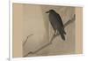 Crow on a Willow Branch-null-Framed Art Print