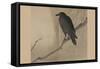 Crow on a Willow Branch-null-Framed Stretched Canvas