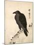 Crow Resting on Wood Trunk-Kyosai Kawanabe-Mounted Giclee Print