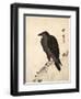 Crow Resting on Wood Trunk-Kyosai Kawanabe-Framed Giclee Print