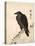 Crow Resting on Wood Trunk-Kyosai Kawanabe-Stretched Canvas