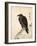 Crow Resting on Wood Trunk-Kyosai Kawanabe-Framed Giclee Print