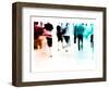 crowd abstract II-null-Framed Art Print