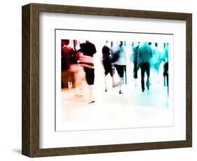 crowd abstract II-null-Framed Art Print