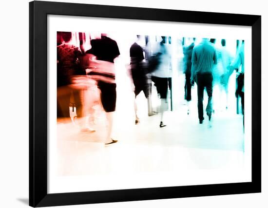 crowd abstract II-null-Framed Art Print