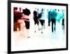 crowd abstract II-null-Framed Art Print