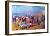 Crowd at the Beach-William Glackens-Framed Art Print