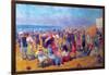 Crowd at the Beach-William Glackens-Framed Art Print