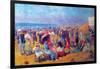 Crowd at the Beach-William Glackens-Framed Art Print