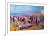 Crowd at the Beach-William Glackens-Framed Premium Giclee Print