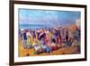 Crowd at the Beach-William Glackens-Framed Premium Giclee Print