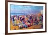 Crowd at the Beach-William Glackens-Framed Premium Giclee Print