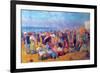 Crowd at the Beach-William Glackens-Framed Premium Giclee Print