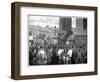 Crowd at the Mansion House Reading the Bulletins of the Prince of Wales's Illness, 1871-null-Framed Giclee Print