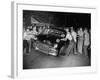 Crowd Attacking Cars Driven by African Americans to Protest Integration in the Schools-null-Framed Photographic Print