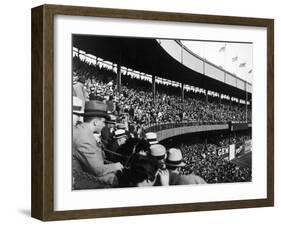 Crowd Attending a New York Yankee Baseball Game at Yankee Stadium-null-Framed Photographic Print