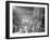 Crowd awaiting survivors from the Titanic, 1912-null-Framed Photographic Print