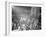 Crowd awaiting survivors from the Titanic, 1912-null-Framed Photographic Print