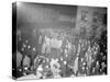 Crowd awaiting survivors from the Titanic, 1912-null-Stretched Canvas