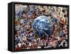 Crowd Fills a Manhattan Avenue During a Protest March in New York-null-Framed Stretched Canvas