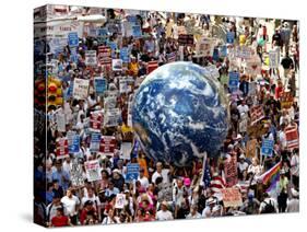 Crowd Fills a Manhattan Avenue During a Protest March in New York-null-Stretched Canvas