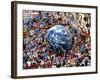 Crowd Fills a Manhattan Avenue During a Protest March in New York-null-Framed Photographic Print