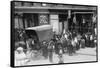 Crowd Gathered in Front of Butcher Shop During Meat Riot, New York-null-Framed Stretched Canvas