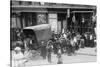 Crowd Gathered in Front of Butcher Shop During Meat Riot, New York-null-Stretched Canvas