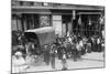 Crowd Gathered in Front of Butcher Shop During Meat Riot, New York-null-Mounted Art Print