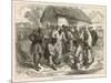 Crowd Gathers to Watch Two People Play the West African Game of Wharri-null-Mounted Art Print