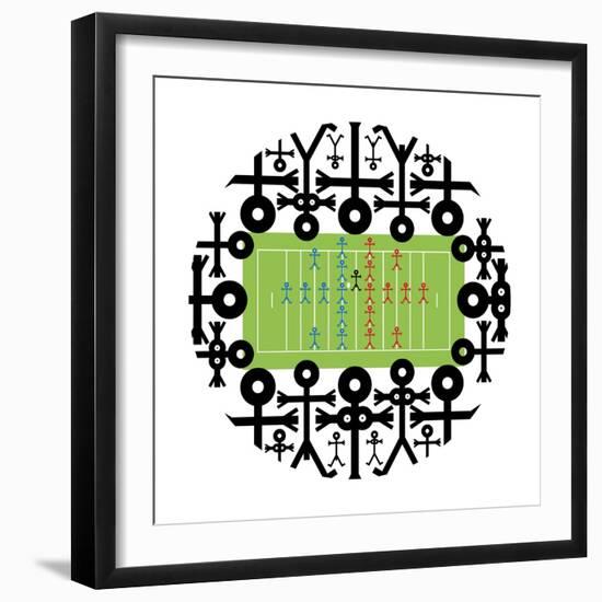 Crowd Icon American Football, 2006-Thisisnotme-Framed Giclee Print