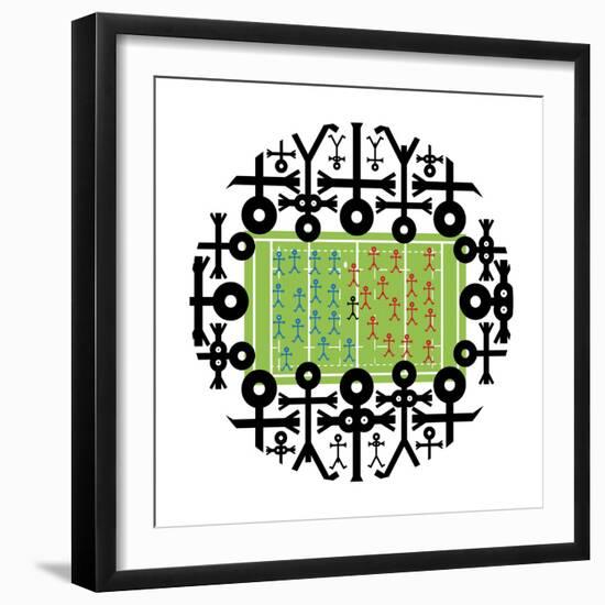 Crowd Icon Rugby, 2006-Thisisnotme-Framed Giclee Print