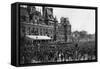 Crowd in Front of the Town Hall on a Reception Day, Paris, 1931-Ernest Flammarion-Framed Stretched Canvas