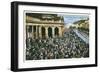 Crowd in Karlsbad, Germany-null-Framed Premium Giclee Print