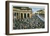 Crowd in Karlsbad, Germany-null-Framed Art Print